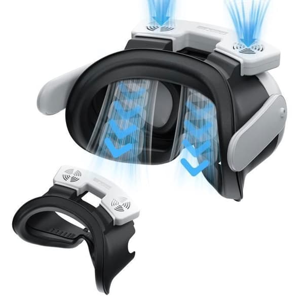 Meta Quest 3 VR-headset med kylmask och issilkessvamp