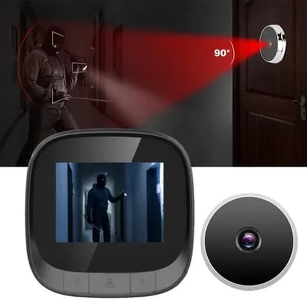 2,4\" Infrarød Smart Visuell Dørkikkert Digital Video Spionhull Sikkerhetskamera