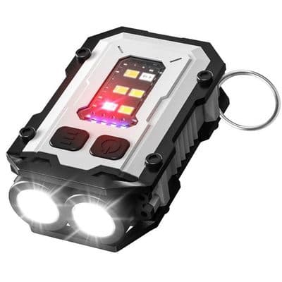 Mini erittäin tehokas 900L LED-taskulamppu, USB C ladattava, EDC pieni taskulamppu 8 tilalla, vedenpitävä