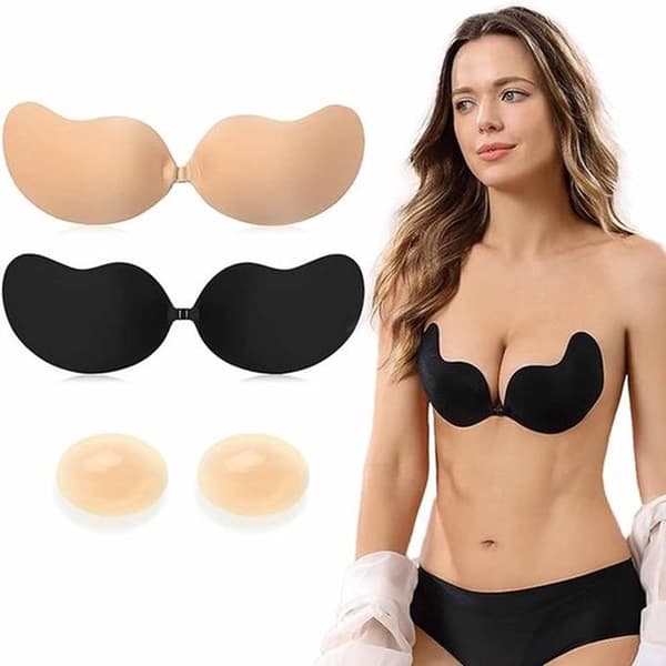 Invisible Breast Petals, Push-Up/Lift, Strapless/Backless, with Nipple Covers (Size B)