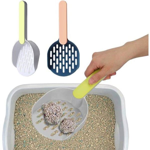 Kattsandsspade, 2-pack - ABS-plast - Flerfärgad - Ergonomisk