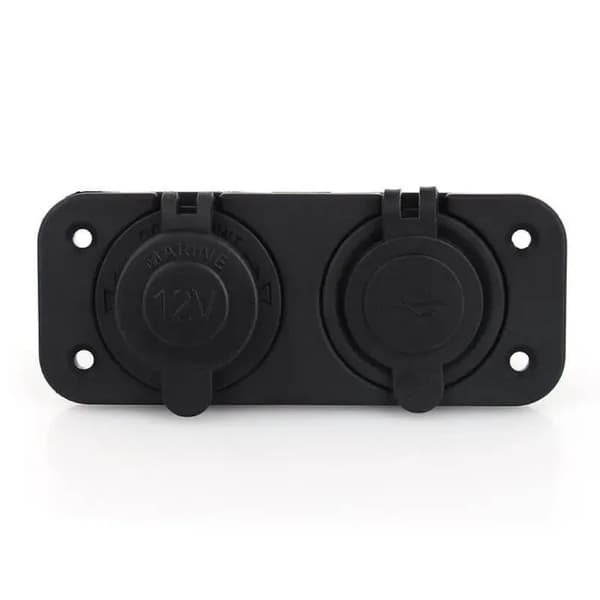 Dobbel USB Bil Sigarettenneruttak Splitter 12V Lader Strømadapter Plugg