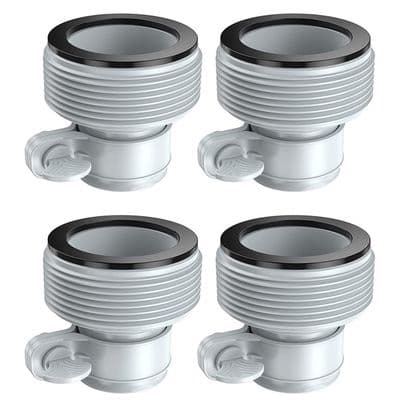 4-delt Intex 29061E poolklemme med 1,25 tommer til 1,5 tommer slangeadapter til tilbehør