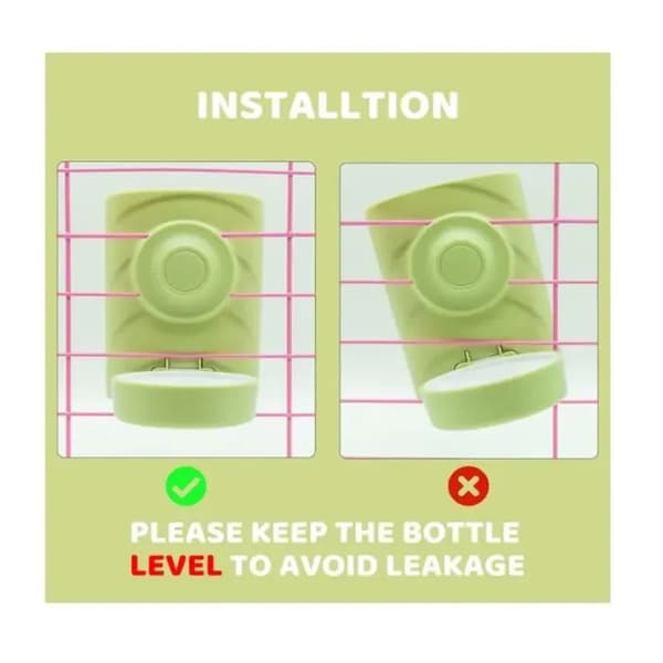 Vanddispenser - Uspecificeret - 600ml - Ophæng - Drypfri - Til gnavere