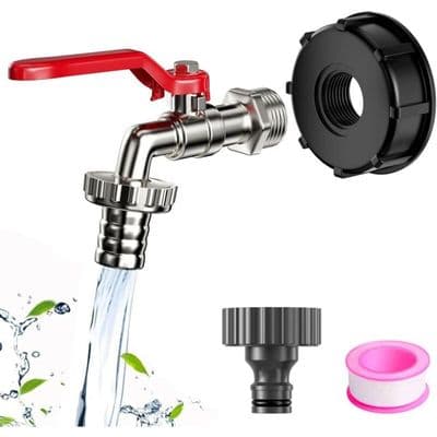 1000L Tap - Zinklegering - Regnvandsopsamler - IBC-tilslutning