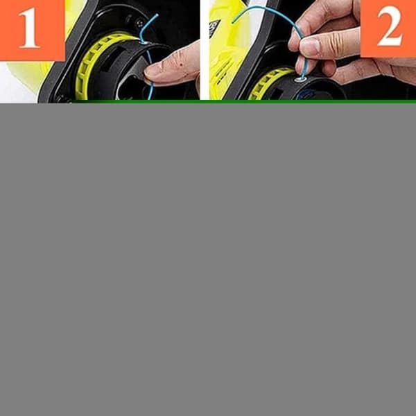 Stykker, Udskiftningsspoler til Trimmer, Til Ryobi 18v 24v 40v, Til Ryobi One+ AC14RL3A, 4 Spoler + 2 Trimmerhætter