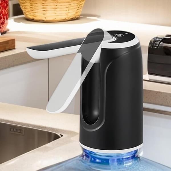 Drinking Water Pump - Automatic Desktop Water Bottle Dispenser Space-Saving Water Bottle Dispenser with Silicone Hose USB Charging Water Bottle Pump