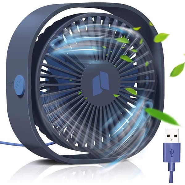 Mini USB-fläkt - Bärbar - 3 hastigheter - Tyst - Kompakt