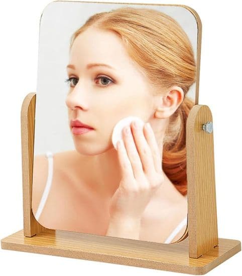 Rektangulært makeup-spejl - Transparent træ - 360 grader - Holdbart