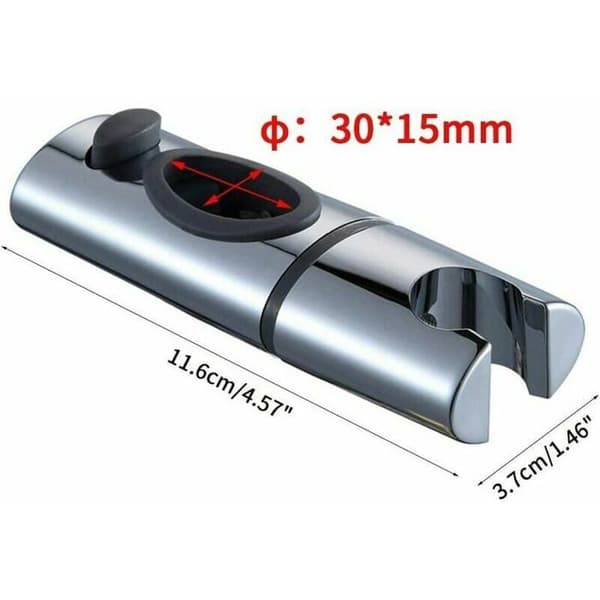 Forkromet ABS brusehovedholder - 360° rotation - Højdejusterbar - Flere farver