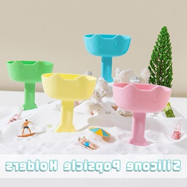 - Drip-free popsicle holder - 4 pieces - Reusable