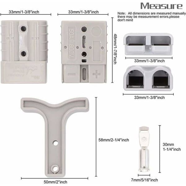 Stykker 50A Batteristik, 50A 600V Hurtigforbindelses Batteristik