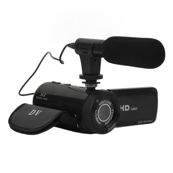 HD-Digitalkamera med Vidvinkelobjektiv Vit