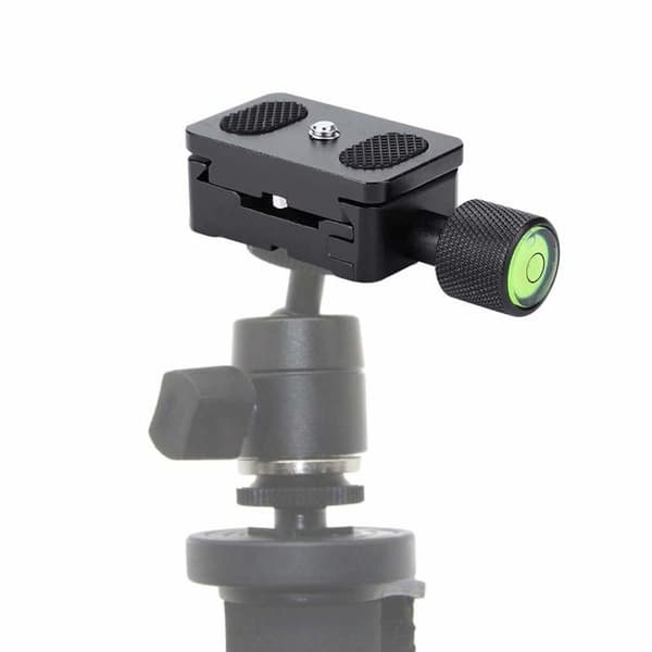 Quick release aluminiumlegeringsplade, mini QR stativpladeadapter til 1/4\" skrue