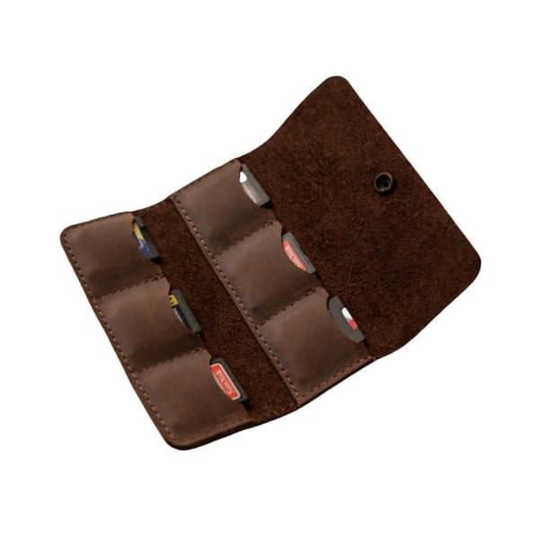 Large PU Leather SD Card Holder for DSLR Cameras L