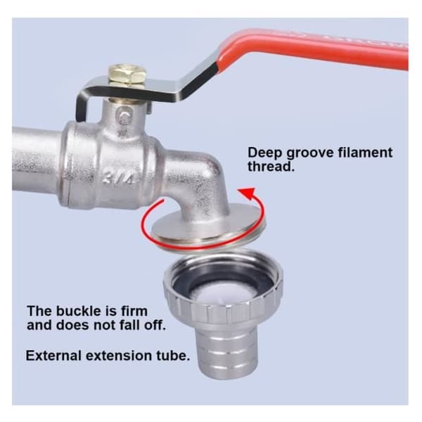 Regnvandstankadapter - Tap - 1/2\" Gevindforbindelse - Hvid
