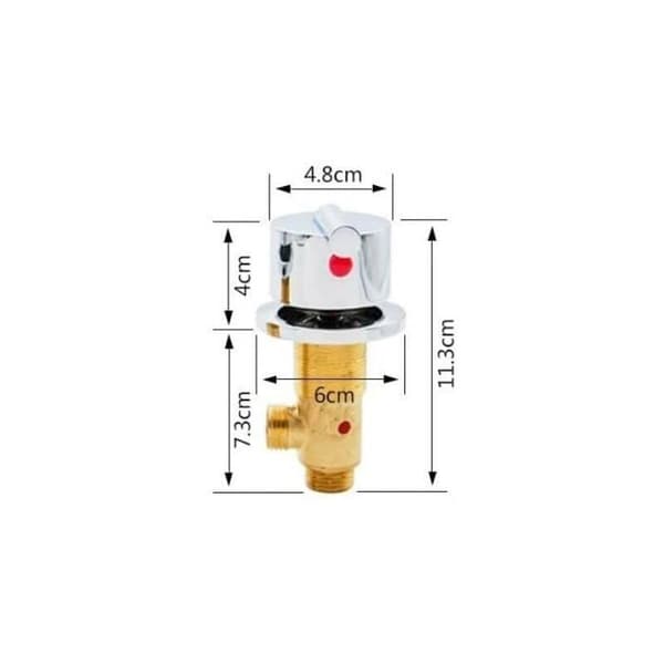 Badekararmatur - Massiv messing - Flere farver - 3 huller