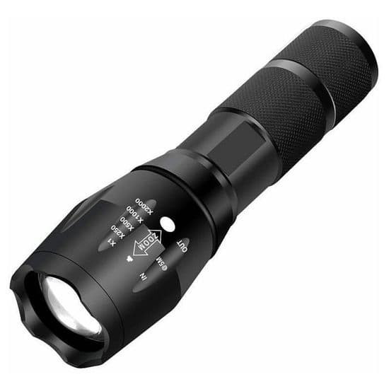 Erittäin tehokas LED-taskulamppu XML-T6 5 tilaa iskunkestävä jäähdytin