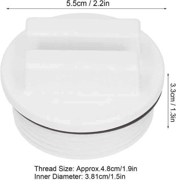 5 st vinterpoolpluggar, 1 1/2\" poolreturplugg, gängade poolslangpluggar med O-ring