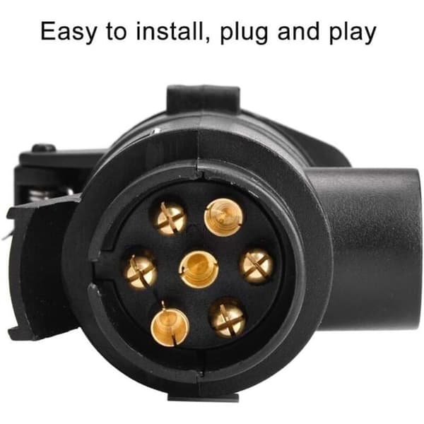 7-polet til 13-polet 12V traileradapter til bil og campingvogn, flere farver