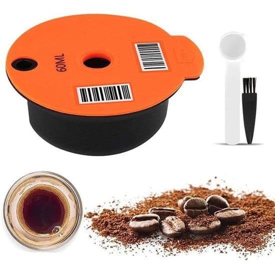 Genanvendelig 180 ml kaffekapsel, Bosch Tassimo, ske medfølger