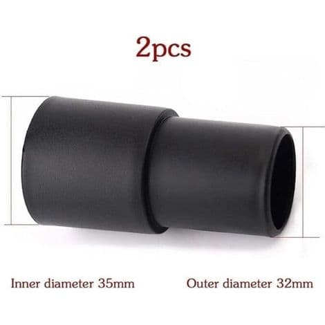 Universal støvsugerslangeadapter (pakke med 2), 32 mm til 35 mm, og tilbehør.