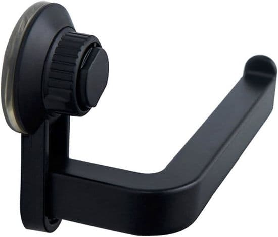 Sort toiletpapirholder - Selvklæbende - Plastik - 17L x 8W cm