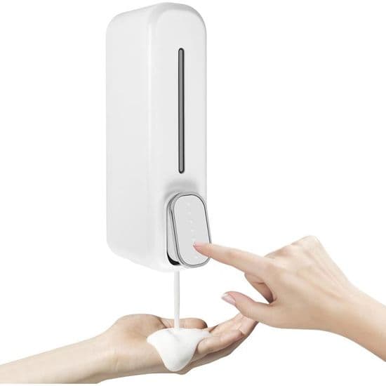 300 ml Väggmonterad Tvåldispenser, Duschgel, Manuell Tvåldispenser, Duschschampo, Borrfri Tvåldispenser