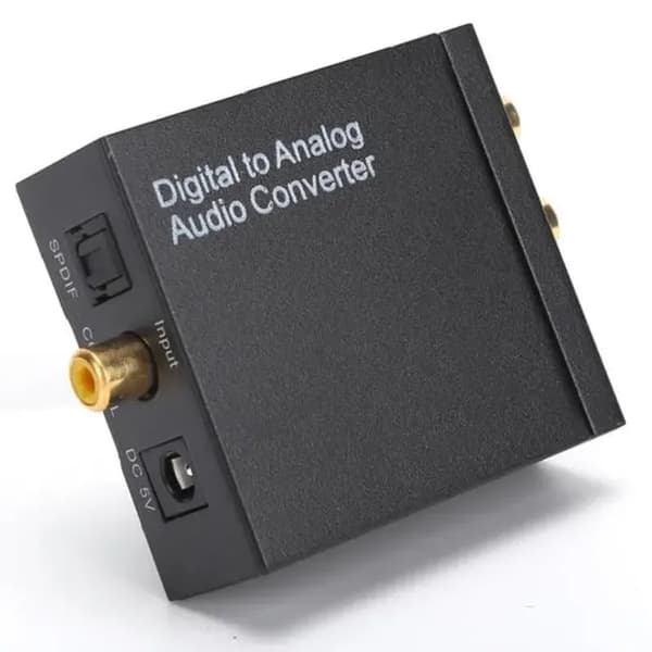 Qiilu Audio Converter 3,5 mm lydadapter Digital optisk til analog RCA L/R koaksialkonverter til