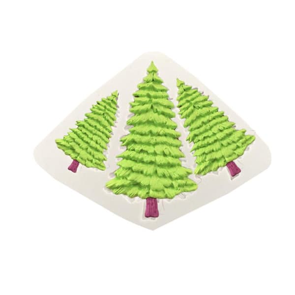 Silicone Christmas Tree Molds, Fondant Chocolate Cake Decorating Molds, DIY Baking Tools