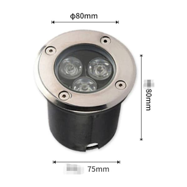 Infällda LED-spotlights, 4-pack - IP65 - 270 Lumen - Varmvit