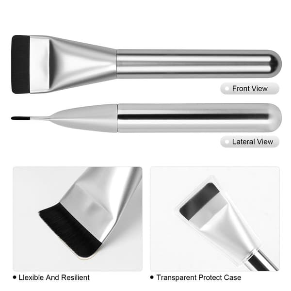 Makeup Brushes/Nail Brushes - Flat Foundation Brush, Korean Makeup Brush, Spatula, Face Brush for Liquid Foundation, Premium Makeup Brush
