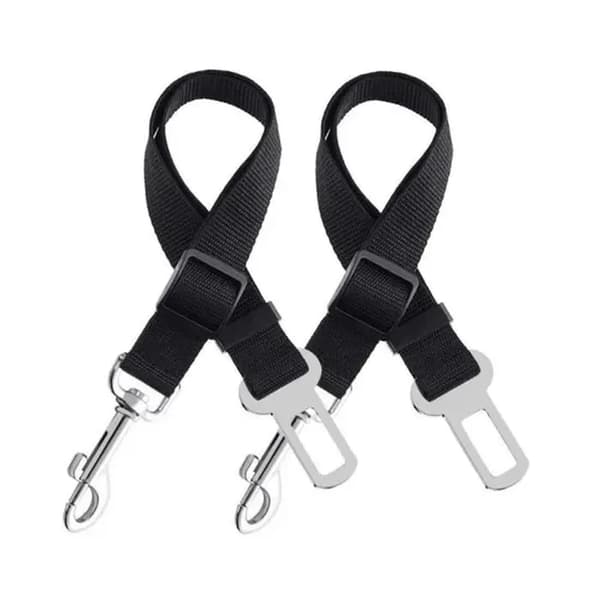 Hundesikkerhedssele - Rivfast - Justerbar - Nylon - 2-delt Universal Sele - Sort