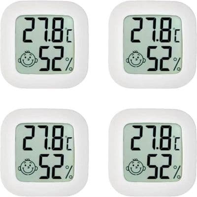 [4-pack: Inomhustermometer | Smart Digital Hygrometer | Hemtemperaturmätare | Sensor Fuktighetsmätare]