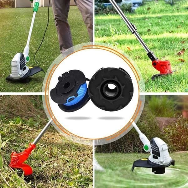 Stykker, Udskiftningsspoler til Trimmer, Til Ryobi 18v 24v 40v, Til Ryobi One+ AC14RL3A, 4 Spoler + 2 Trimmerhætter