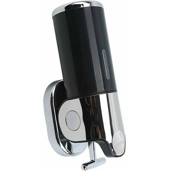 Väggmonterad tvåldispenser, svart - 24 x 12 x 8 cm - 500 ml - Modern design
