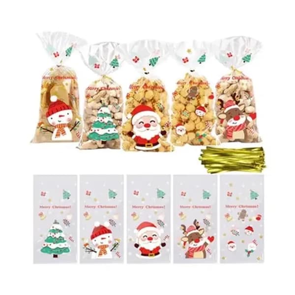 Godispåse - Ej specificerad - 50 stycken - Transparent - Guld - Jultema