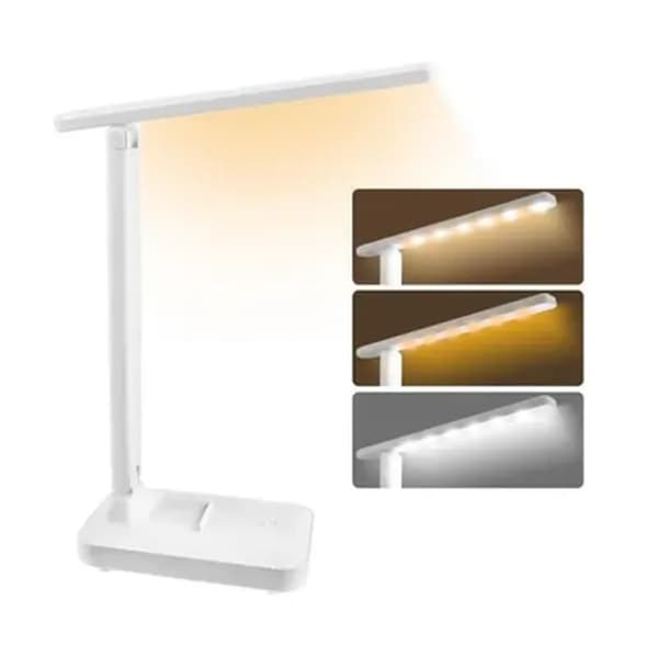 LED Skrivebordslampe - Ikke specificeret - Sammenfoldelig - 3 Farver - Dæmpbar - USB Genopladelig
