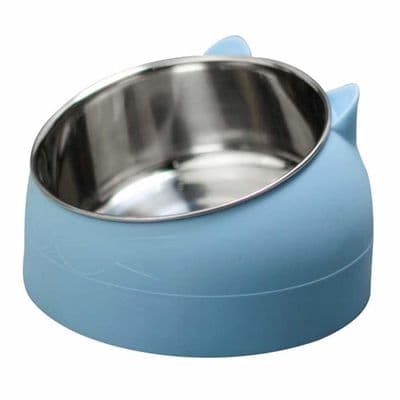Multifunksjonell katteskål i rustfritt stål - Vinklet design - Sklisikker