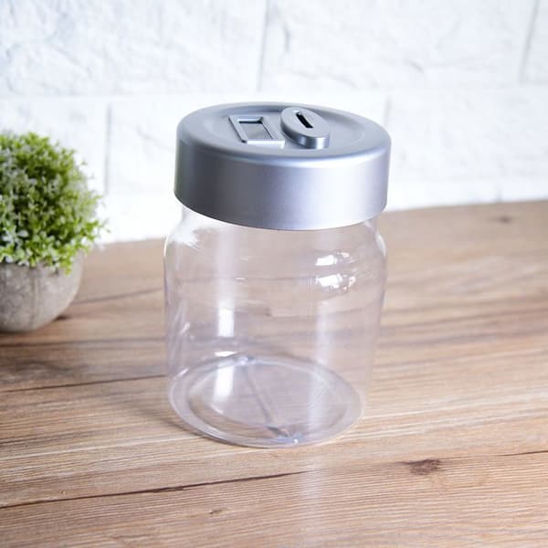 Digital møntboks Transparent - LCD-skærm - ABS - Cylindrisk