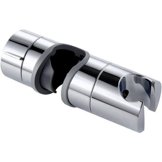 Justerbar 18-25 mm diameter brusehovedholder, erstatningsbrusehovedholder, kromfinish, badeværelsesbruser