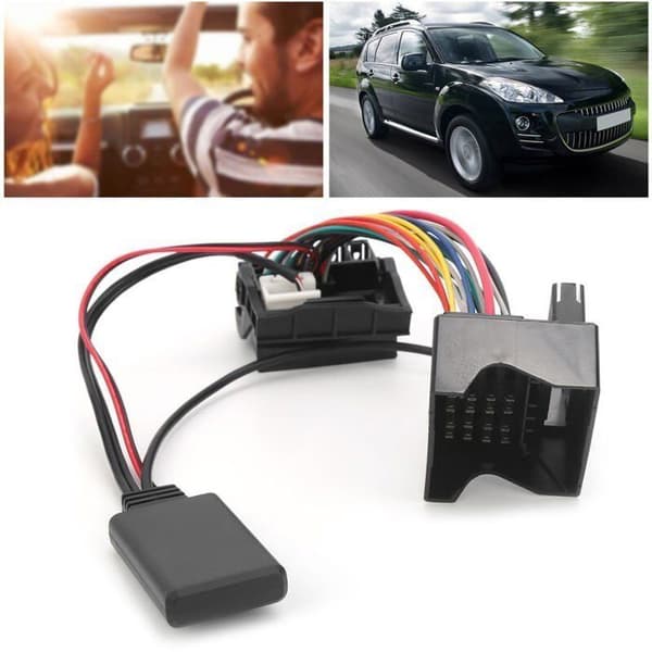 Bluetooth 5.0 AUX-IN lydadapterkabel til Citroen C2 C3 C4 C5 C6 biler med mikrofon
