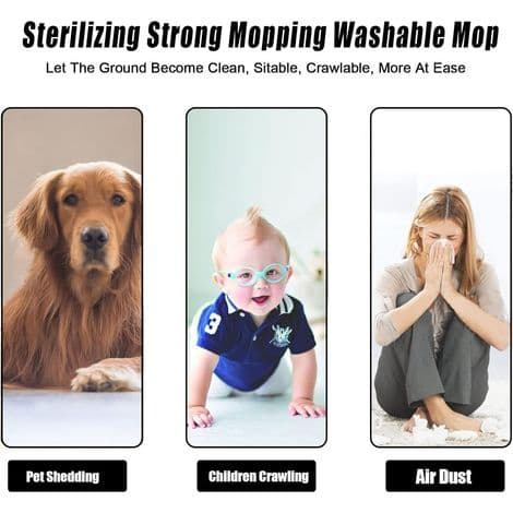 Moppeklude til T8/T8plus støvsuger, reservedele, vaskbare og genanvendelige moppepuder, 6 stk.