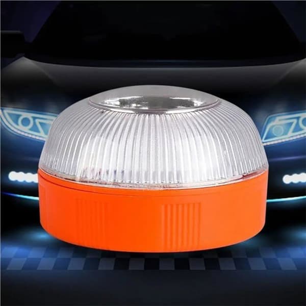 V16 Nødlys, Magnetisk Base, 360° LED Advarselsblink til Biler og Motorcykler