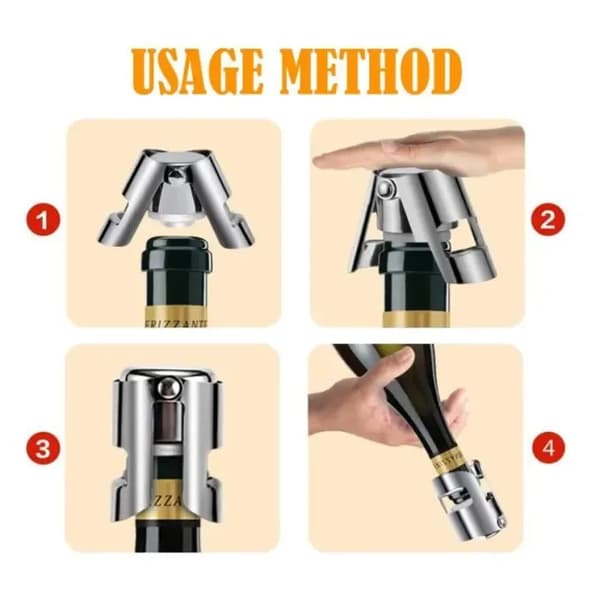 Champagne Propper - 3 stk. - Rustfrit Stål - Skridsikker - Rustbestandig