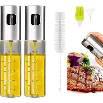 100 ml sprayolie - Ideel til madlavning - Børstespids - 2 sprayflasker