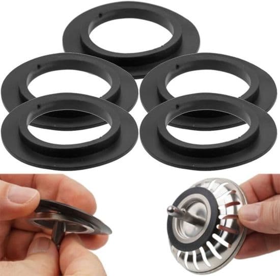 Gummitätningar, 5-pack - Ytterdiameter 54 mm - Innerdiameter 32 mm - Svart