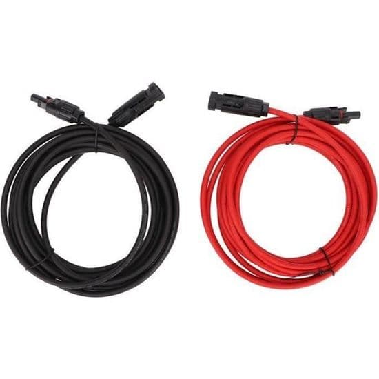 4mm solcellekabel forlænger - 4m - MC4-stik - 1500V
