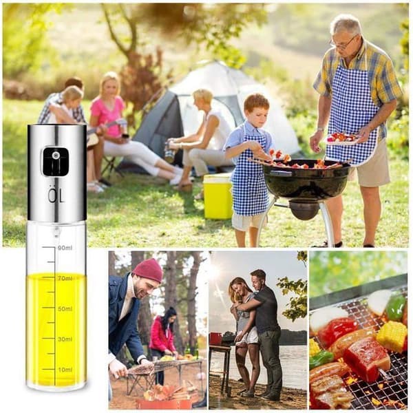100 ml sprayolie - Ideel til madlavning - Børstespids - 2 sprayflasker