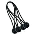 Elastiksnor til campingpresenning/teltmarkise, sort - 15,2x1x0,5 cm